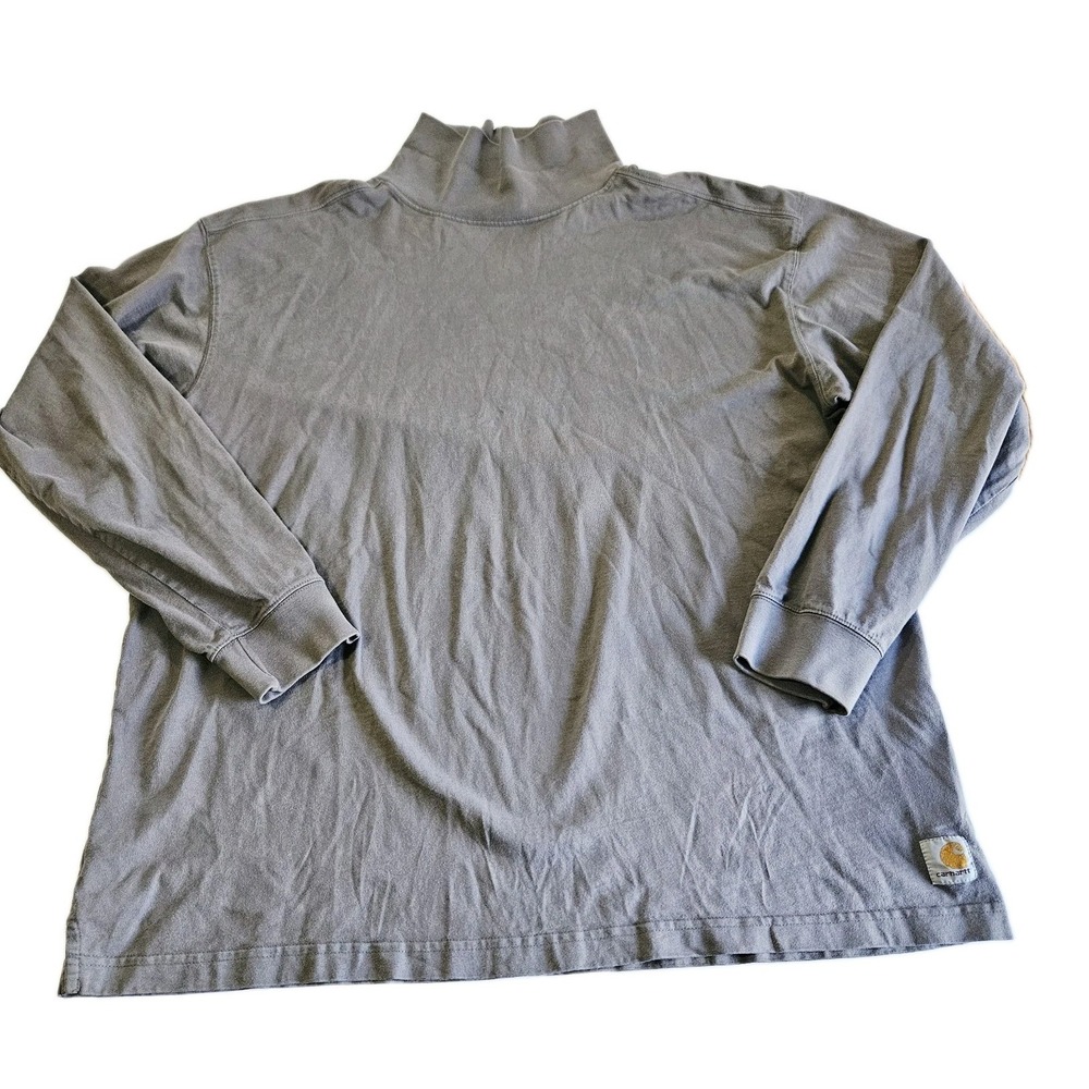 Carhartt Men's Long Sleeve Turtleneck Size 2XL Grey Original Fit